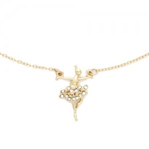 2690 Tiny Gold Ballerina Necklace