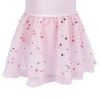 4332 Two Layer Sequin Flower Pull On Skirt