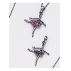 2788 Enamel/stone ballerina necklace (3pc)