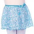 4331TD Girls Turquoise Ditsy Pull On Skirt