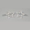 2735s Rhinestone Star Barrette Pair