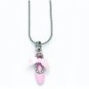 2789 Enamel shoe w/satin ribbon necklace (3pc)