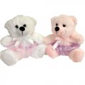 6306PW Dance Bear Pair - Pink and White (Set of 2)