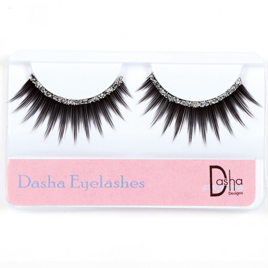 2481A Glitter Eyelashes with Glue (Point) - Click Image to Close