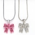 2770 Bow w/Stones Necklace (set of 3)