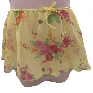 4311Y Girls Yellow Crinkle Pull On Skirt