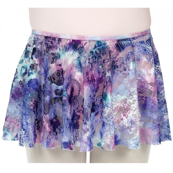 4440 Girls Feather-Dyed Tapered Pull On Skirt - Click Image to Close