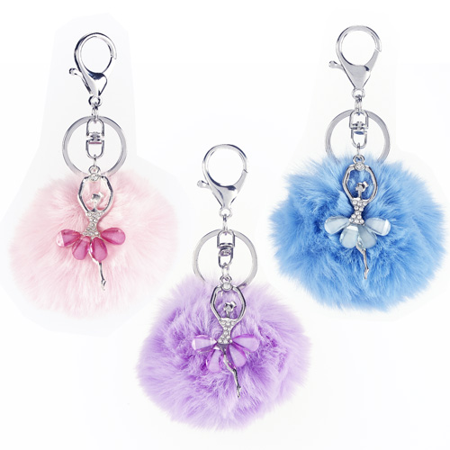 2824 Ballerina Keychain Pouf (Set of 3) - Click Image to Close