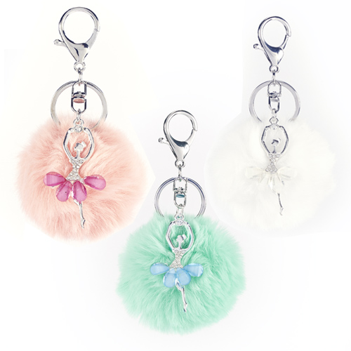 2824 Ballerina Keychain Pouf (Set of 3) - Click Image to Close