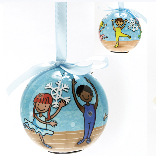 6070B Blinking Ballet Ornament (set of 2) - Click Image to Close