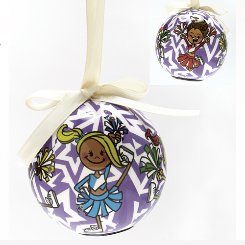 6070C Blinking Cheer Ornament (set of 2) - Click Image to Close
