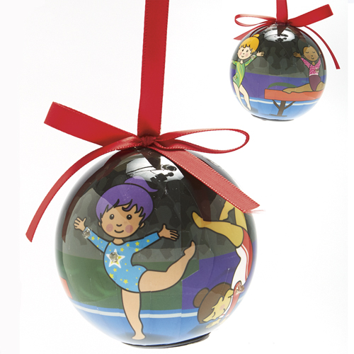 6070G Blinking Gymnast Ornament (set of 2) - Click Image to Close