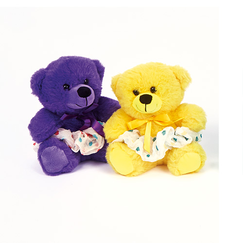 6306YP Dance Bear Pair- Yellow and Purple (Set of 2) - Click Image to Close