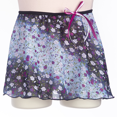 4331DP Girls Purple Ditsy Floral Pull On Skirt