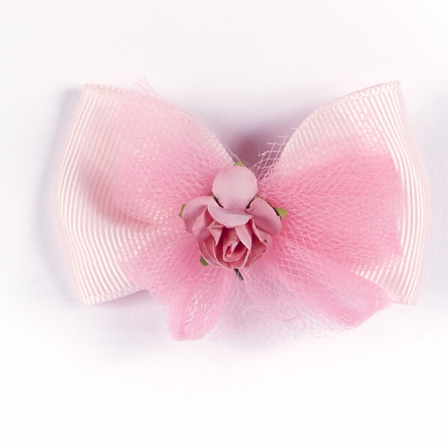 3945 Tulle Flower Bow - Click Image to Close