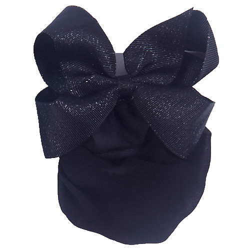 4031 Soft Glitter Bow w Snood - Click Image to Close