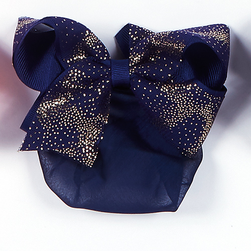 4034 Golden Sparkle Bow with Snood - Click Image to Close