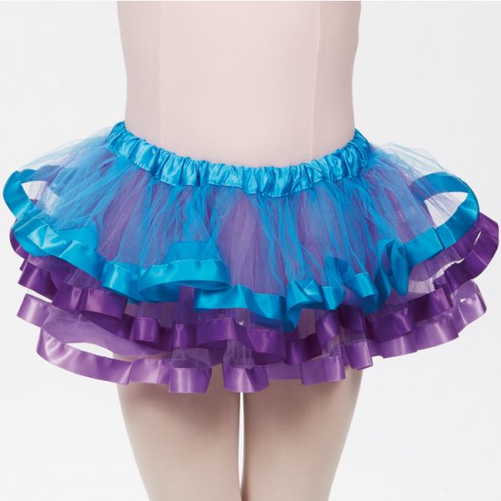 4425Tq Three Layer Ribbon Tutu (Turquoise) - Click Image to Close