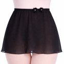 4431Bk Girls Georgette Mock Wrap (Black)