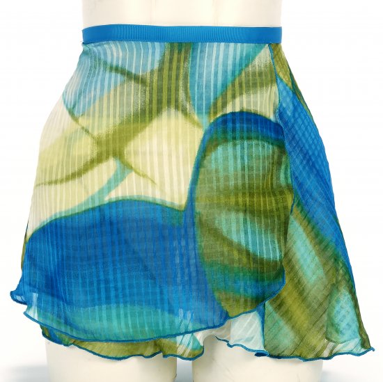 4496TO Ladies 12" Teal Ombre Print Wrap - Click Image to Close