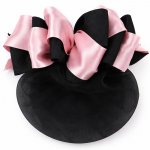 4035 Black/Pink Ruffle Bow w Snood
