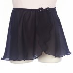 4431Bk Girls Georgette Mock Wrap (Black)