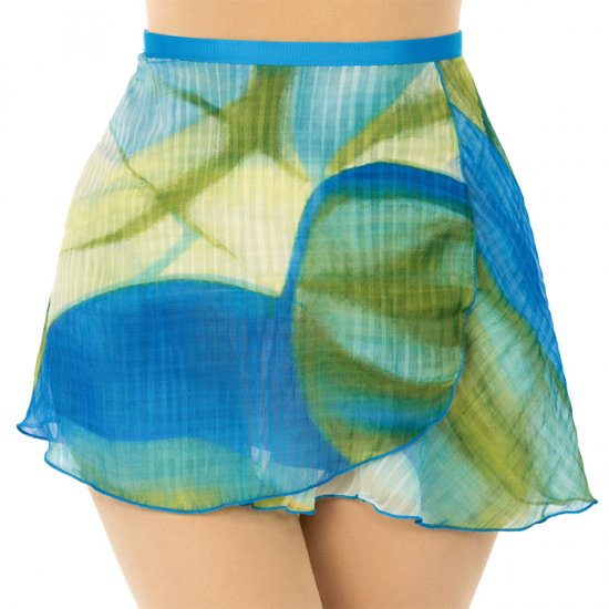 4496TO Ladies 12" Teal Ombre Print Wrap - Click Image to Close