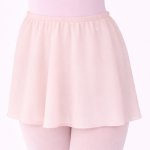 4430Pk Girls Georgette Pull On Skirt (Pink)