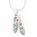 2776 Ballet Slipper with Stones Necklace