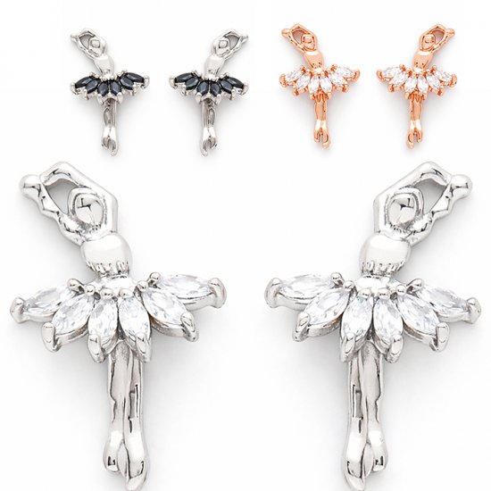 2769 Ballerina Earrings (Set of 3) - Click Image to Close