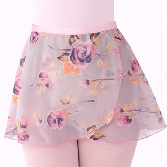 4486Pk Ladies 14" Floral Expressions Print Wrap (Pink) - Click Image to Close