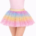 4428PP 3 Layer Star Rainbow Tutu (Pink Party)