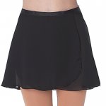 4442 Girls 12" Black Georgette Wrap