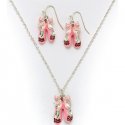 5502 3D Shoe Necklace/Earring Set
