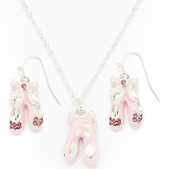 5502 3D Shoe Necklace/Earring Set - Click Image to Close