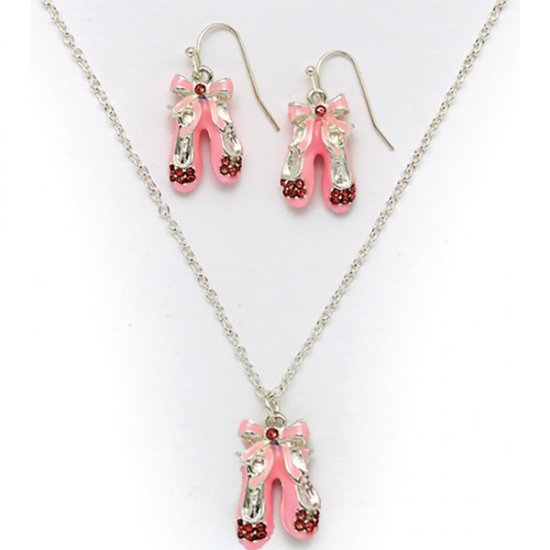 5502 3D Shoe Necklace/Earring Set - Click Image to Close