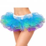4412Bl Three Color Tutu (Blue/Green/Purple)