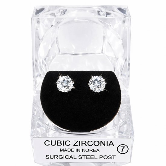 2717 Large CZ Post Earings - Click Image to Close
