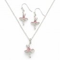 5501 3D Ballerina Necklace/Earring Set