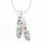 2776Mt Multi Stone Ballet Slipper Necklace