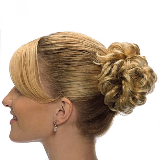 4122 Curly Synthetic Hair Scrunchie - Click Image to Close