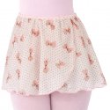 4432PB Girls Pink/Brown Bow Print Mock Wrap