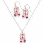 5502 3D Shoe Necklace/Earring Set