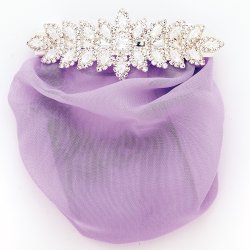 4039 Flower Barrette w Snood