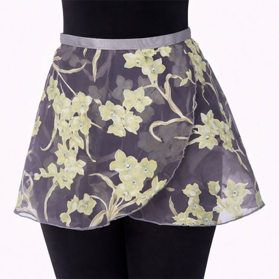 4486DG Ladies 14" Floral Expressions Print Wrap (Dark Grey) - Click Image to Close