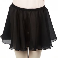 4430Bk Girls Georgette Pull On Skirt (Black)
