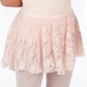 4436Pk Girls Sweet Lace Tapered Skirt (Pink)
