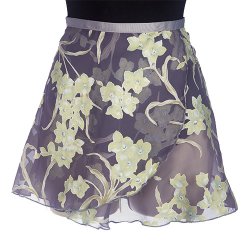 4486DG Ladies 14" Floral Expressions Print Wrap (Dark Grey)