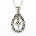 2786 Twirling Ballerina Teardrop Necklace