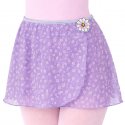 4432LW Girls Chiffon Mock Wrap (Lilac Whimsical Daisy)